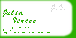 julia veress business card